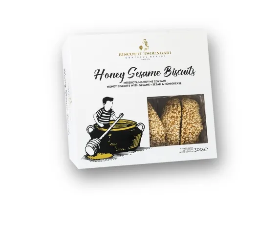 Cepumi BISCOTTI TSOUNGARI ar medu un sezamu, 300g