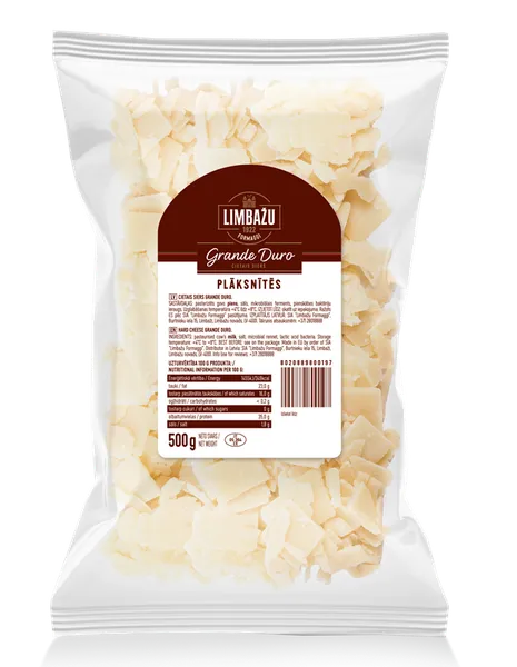 Hard cheese Grande Duro in slices 500g, Limbažu Formaggi