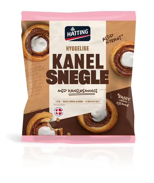 Dāņu smalkmaizīte ar kanēli 4gab x 85g, Hatting