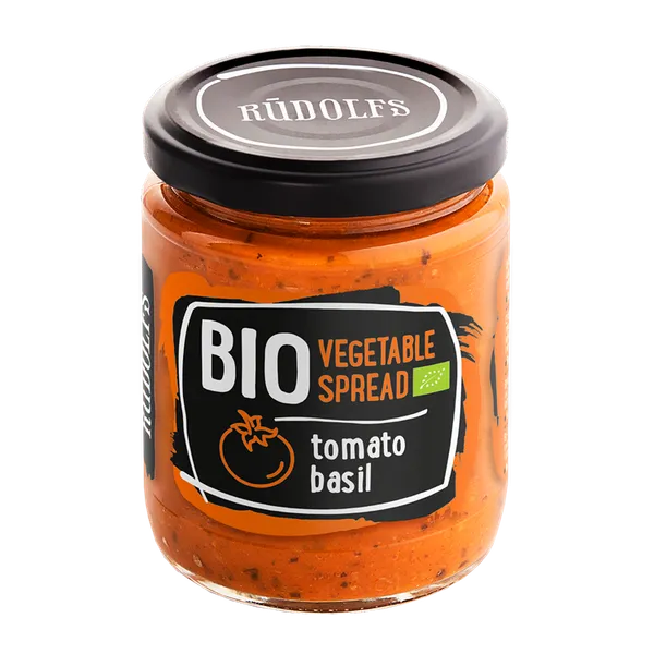 Dārzeņu krēms RŪDOLFS BIO tomāts, baziliks (oranžs), 235 g