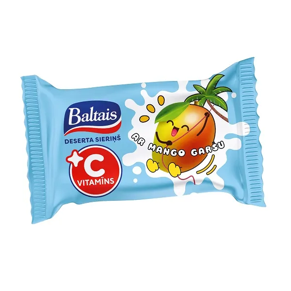 *Deserta sieriņš BALTAIS ar C vitamīnu un mango garšu, 38g