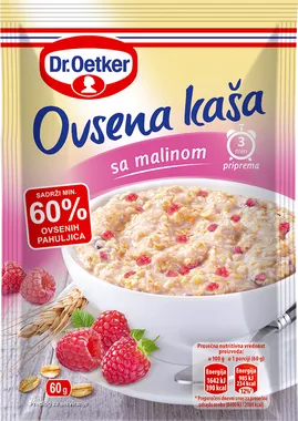 DR.OETKER auzu pārslu putra ar avenēm 60g