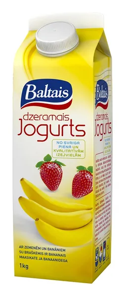 *Drinking yogurt BALTAIS strawberry-banana, 1 kg