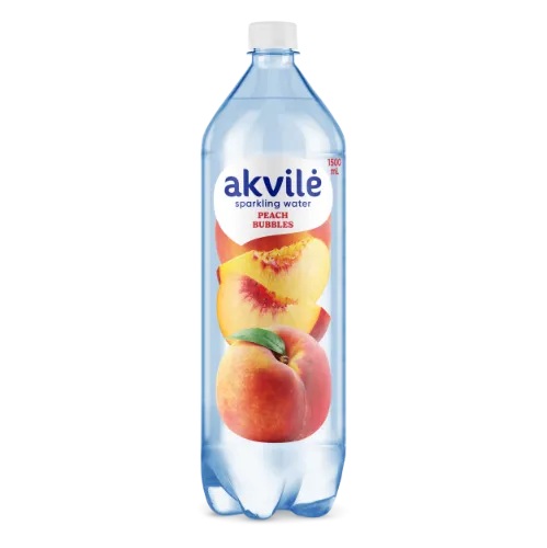 Dzeramais ūdens AKVILE ar persiku aromātu, viegli gāzēts, 1.5L PET (DEP)
