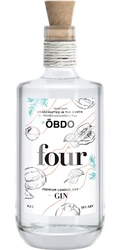 Džins OBDO Four sausais, 38%, 0.5l