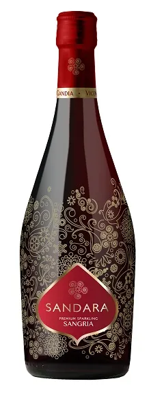 Dzirkstošais vīna dzēriens SANDARA Sangria, salds, 8%, 0.75l