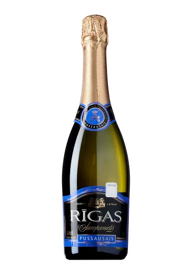Dzirkstošais vīns RĪGAS ŠAMPANIETIS, pussauss, 12%, 0.75 l