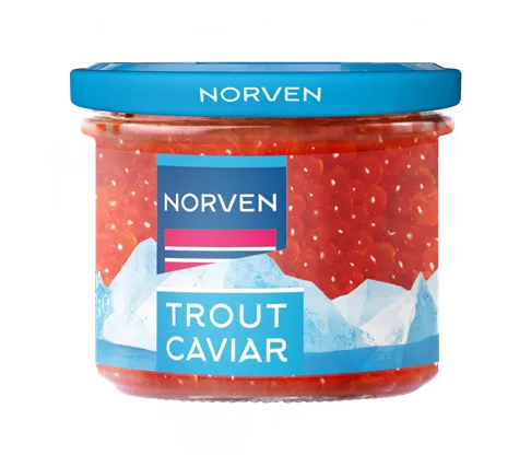 Foreļu ikri, stiklā 110 g, NORVEN