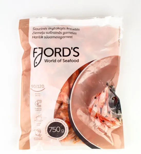 Shrimp in shell, boiled 90/120, 2%, FJORD'S, 750g