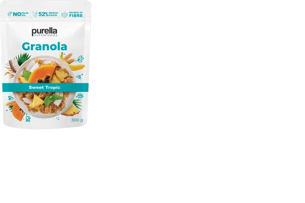 Granola muesli PURELLA Tropical with honey and candied fruit, 300g