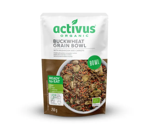 Activus ORGANIC Buckwheat and mushroom grain bowl 250g