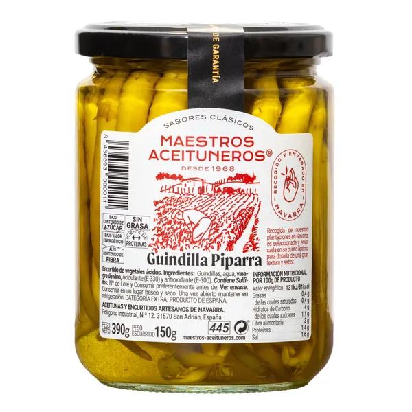 Guindilla chili peppers MAESTROS ACEITUNEROS, 390g/150g