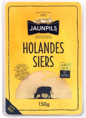 Holandes siers JAUNPILS šķēlītēs 150 G.