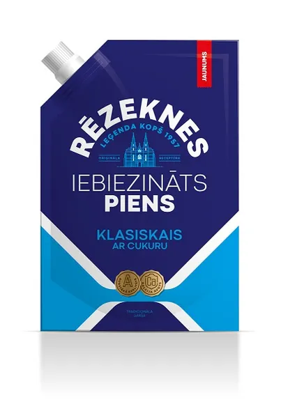 Iebiezināts piens "RĒZEKNES LEĢENDA" klasiskais ar cukuru, 250g