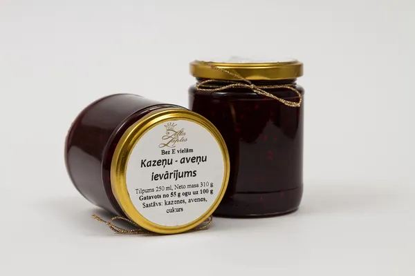 Ievārījums Aveņu-kazeņu  ZELTA ZAPTES, 250ml