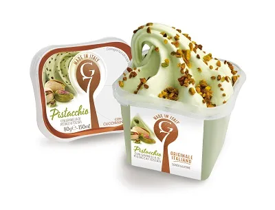 Italian icecream G7 Pistachio, pistachio taste, 150  ml