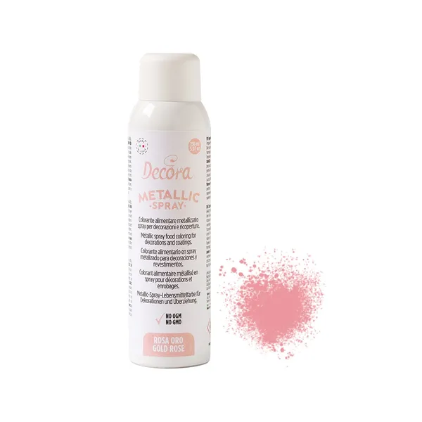 Izsmidzināma metāliska krāsviela DECORA GOLD ROSE, 150ml