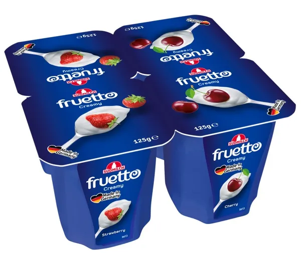 Jogurta deserts Fruetto zemeņu, ķiršu, 4,7%, 125 g