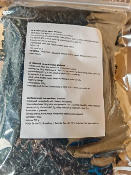 Dried seaweed, 500g