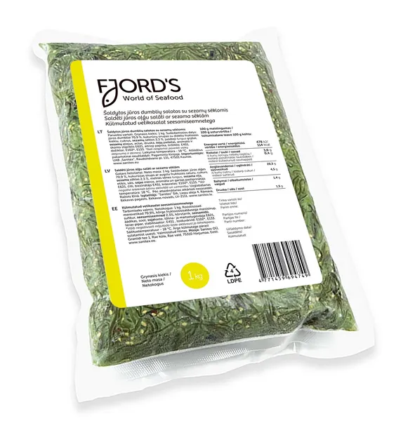 Frozen Wakame salad Fjords with sesame seeds, 1kg