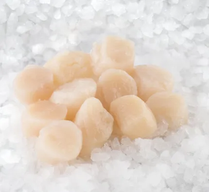 Frozen scalop meat, Japan, bucket, 10/20, 20% glazing, 800g/1kg