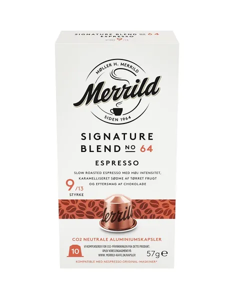 Kafijas kapsulas Merrild NCC Signature blend no.64, 10 gab, 57g