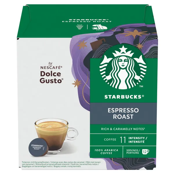 Coffee capsules STARBUCKS Dolce Gusto Espresso Roast, 12 pcs, 66g