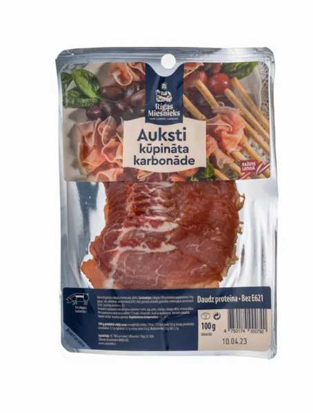 Karbonāde RM, auksti kūpināta, šķēlēs, 100g