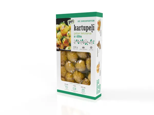 Kartupeļi vārīti PRI ar dillēm, 430g, gab