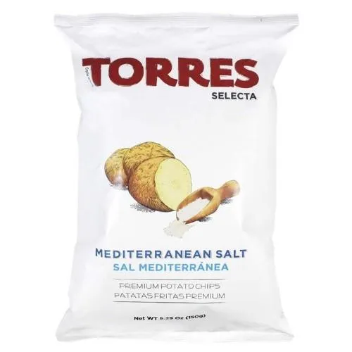 Kartupeļu čipsi TORRES, ar jūras sāli, 150g