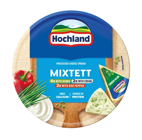 Processed cheese HOCHLAND Mixtett, 140 g