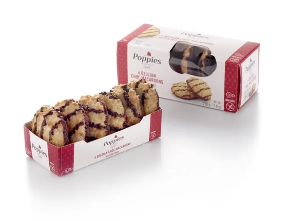 Kokosriekstu cepumi POPPIES ar šokolādi, 220g