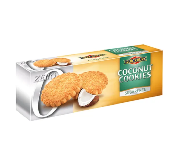 Kokosriekstu cepumi QUICKBURY, bez cukura, 130g