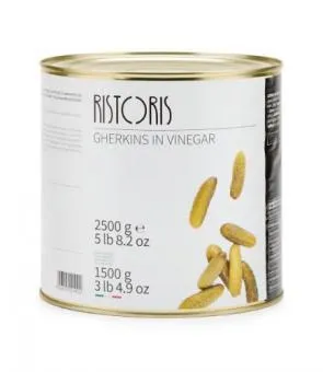 Kornišoni etiķī 3-4cm RISTORIS, 2.5kg/1.5kg