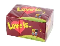 Bubble gum LOVE IS Cherry-lemon, 100 pcs.
