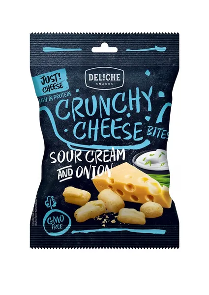 Kraukšķīgs siers TOP FOOD,  Hrumm Hrumm 'Krējums un sīpols", 35g