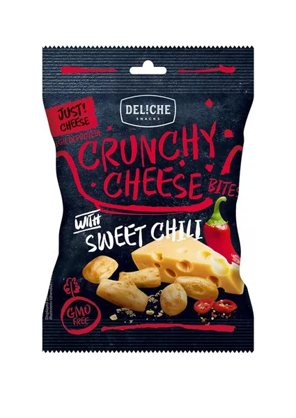 Kraukšķīgs siers TOP FOOD, Hrumm Hrumm "Saldais Čili", 35g.