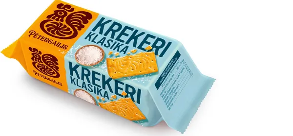 Krekeri PERGALE Pētergailis, Klasika, sāļie, ar sviesta garšu, 70g
