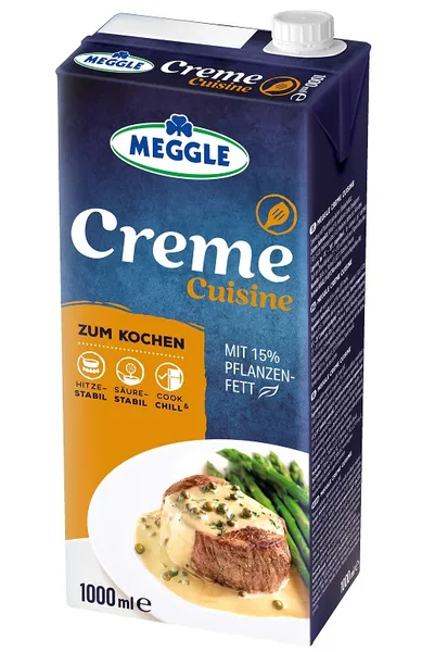 Kulinārijas krēms COUSINE ar augu taukiem, MEGGLE 15%, 1l.