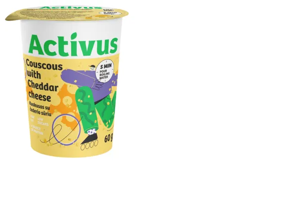 Kuskuss ar Čedaras sieru ACTIVUS, krūzē, 60g