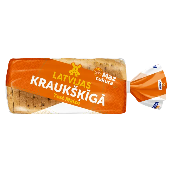 "Latvijas Tost Maize" kraukšķīgā tostermaize, neto daudzums 500g NPKS