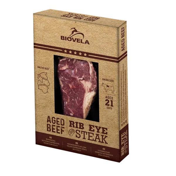 Liellopa gaļas antrekota steiks, bez kaula „RIB EYE“, Dry Aged, 240g