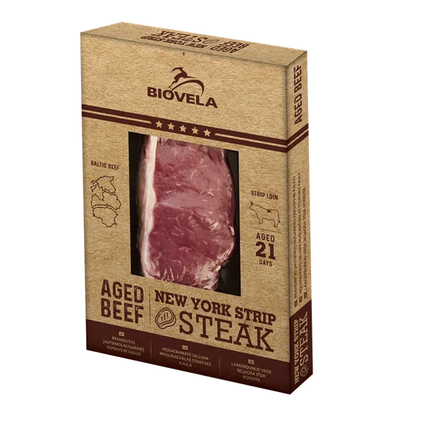 Liellopa muguras daļas steiks, bez kaula „NEW YORK STRIP“, Dry Aged, 240g