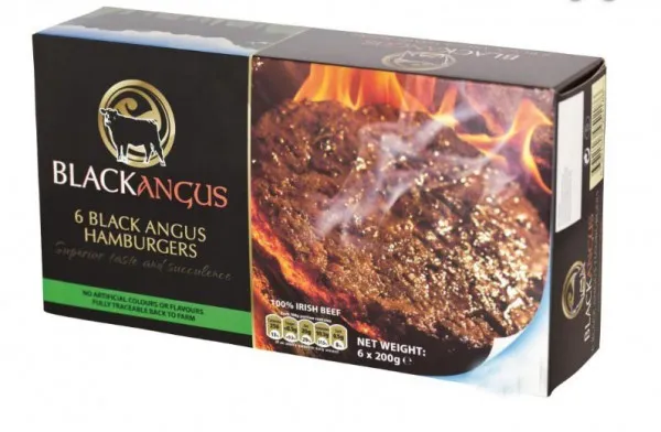 Frozen beef burger, Black Angus, 16x200g