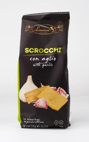 Maizes standziņas mini LAURIERI, ar ķiplokiem, 175g