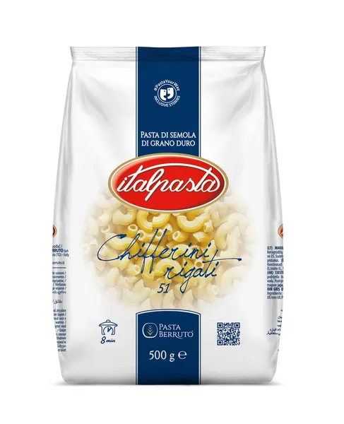 Makaroni ITALPASTA Chifferini Rigati, Nr.51, 500g