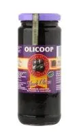 Olives black OLICOOP, with pits, 345g
