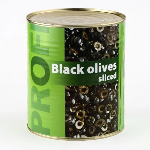 Melnās olīvas, sagrieztas PROFI, 3kg/1.56kg