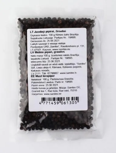 Black whole peppers, 100 g