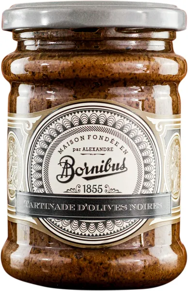 Black and green olive spread BORNIBUS, 250 g